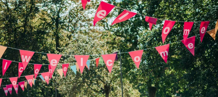 Welcome Week bunting